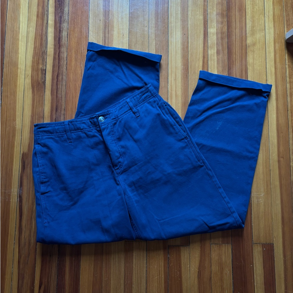 Free People straight wide leg trousers size 28 medium blue